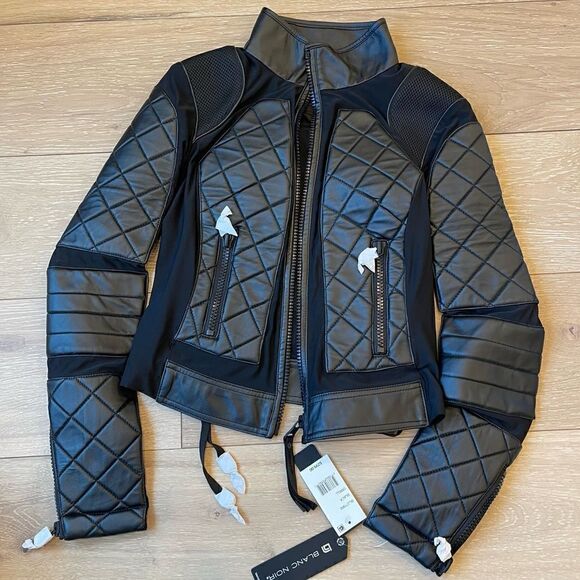 Classic Moto Jacket Blanc Nior - Picture 8 of 10